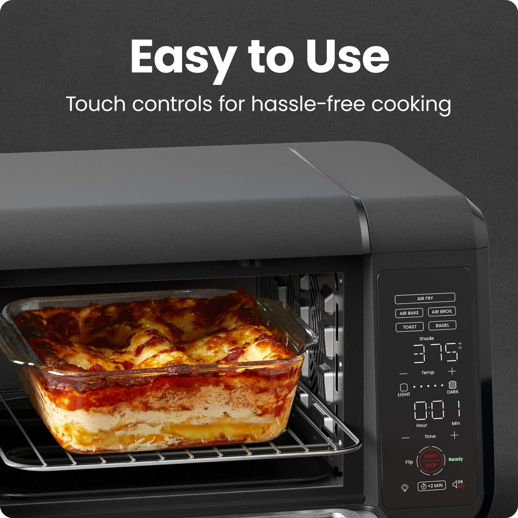 Chefman Air Fryer Toaster Oven Combo, Countertop Oven for Quick & Healthy Meals, Bake, Broil, Air Fry, Toast, and Bagel Functions, 450°F Max Temp, 4 Slice Toaster Oven Air Fryer Combo