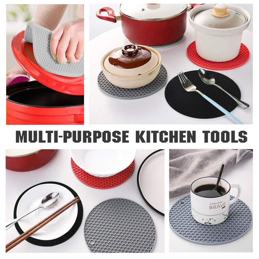 Joyhalo 4 Pack Trivets for Hot Dishes