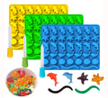 KRLIFCSL Mini Gummy Ocean Animals Silicone Candy Molds Including Hippocampus, Starfishs, Dolphins, Whales, Shells, Worms, for Making Gummies, Chocolates, Vitamin Candy, Pack of 3. (Mini Sea Animal)