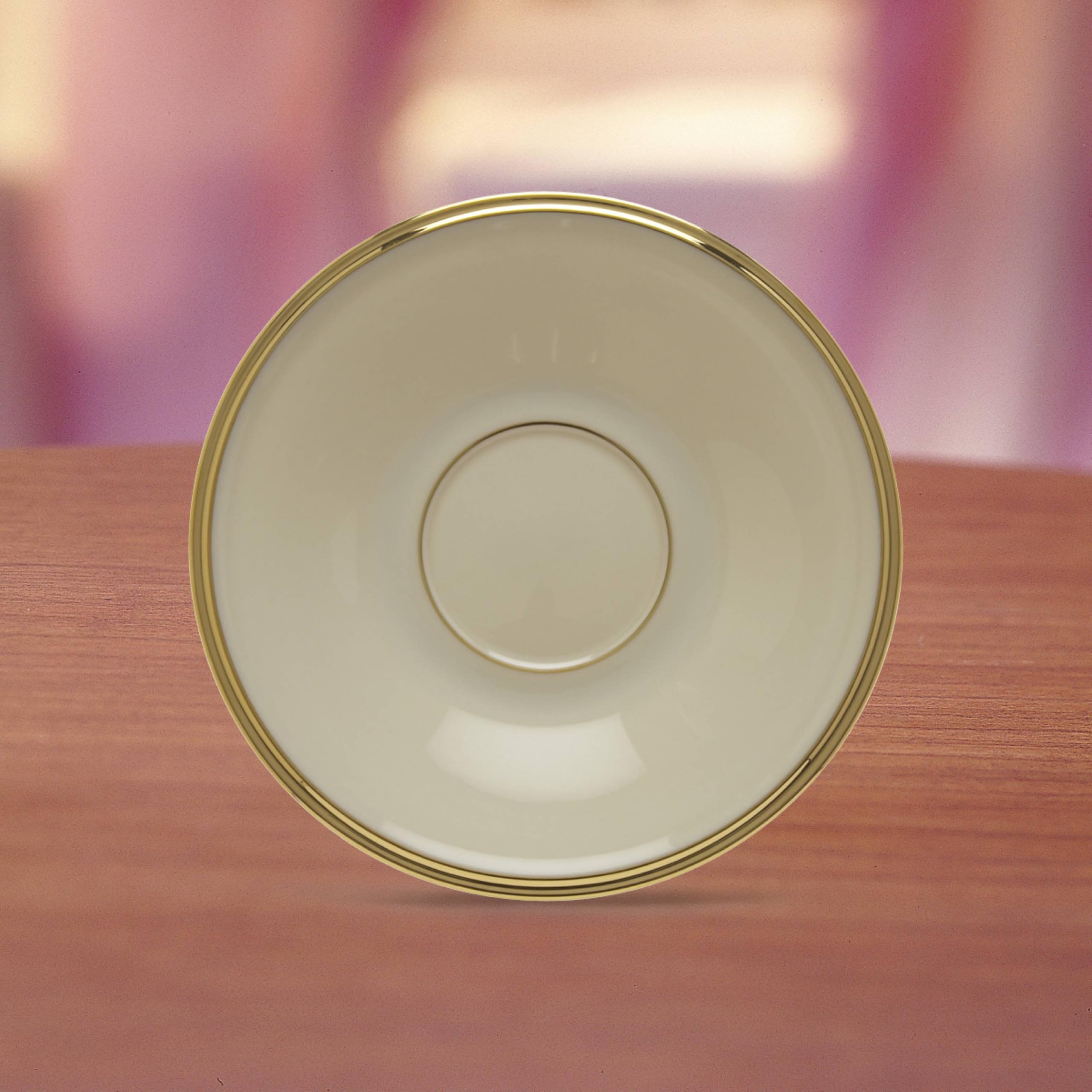 Lenox 140104040 Eternal Saucer, 1 Piece, Porcelain, 6" x 6", Service for 1, Porcelain