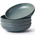 HAPPY KIT 9'' Pasta Bowls, 42oz Pasta Bowls Set of 4, Large Salad Bowl, Ceramic Serving Bowls,Double Reactive Glaze, Ideal for Housewarming, Festivals, Microwave Safe (Peacock Blue)