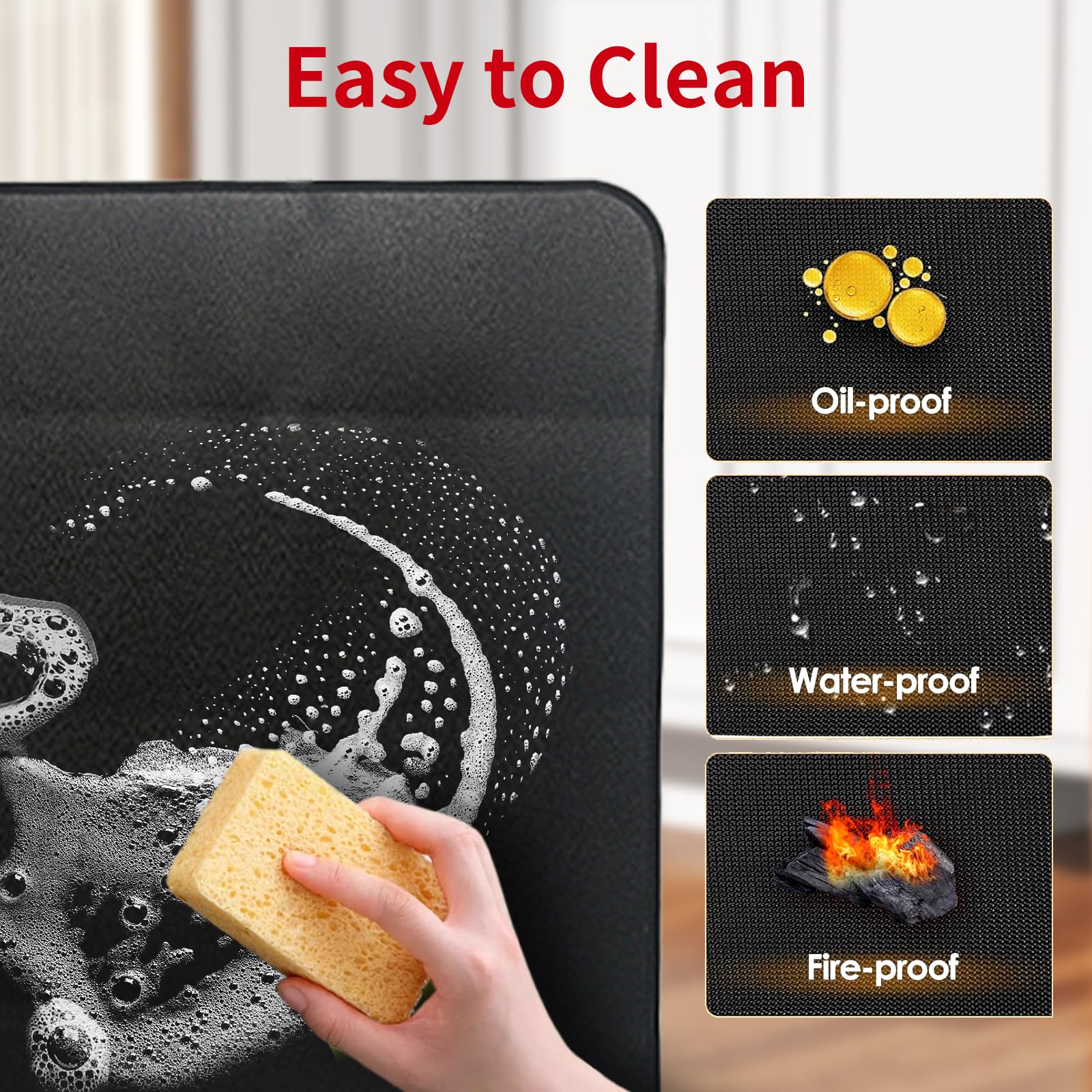 60 x 40 inch Firepit Mat for Outdoor Grill, Fireproof Mats for Under Reusable Oil-Proof Waterproof Grill Mats Repalce BBQ Pad for Deck Patio Grass Fire Pit Accessories for Outside