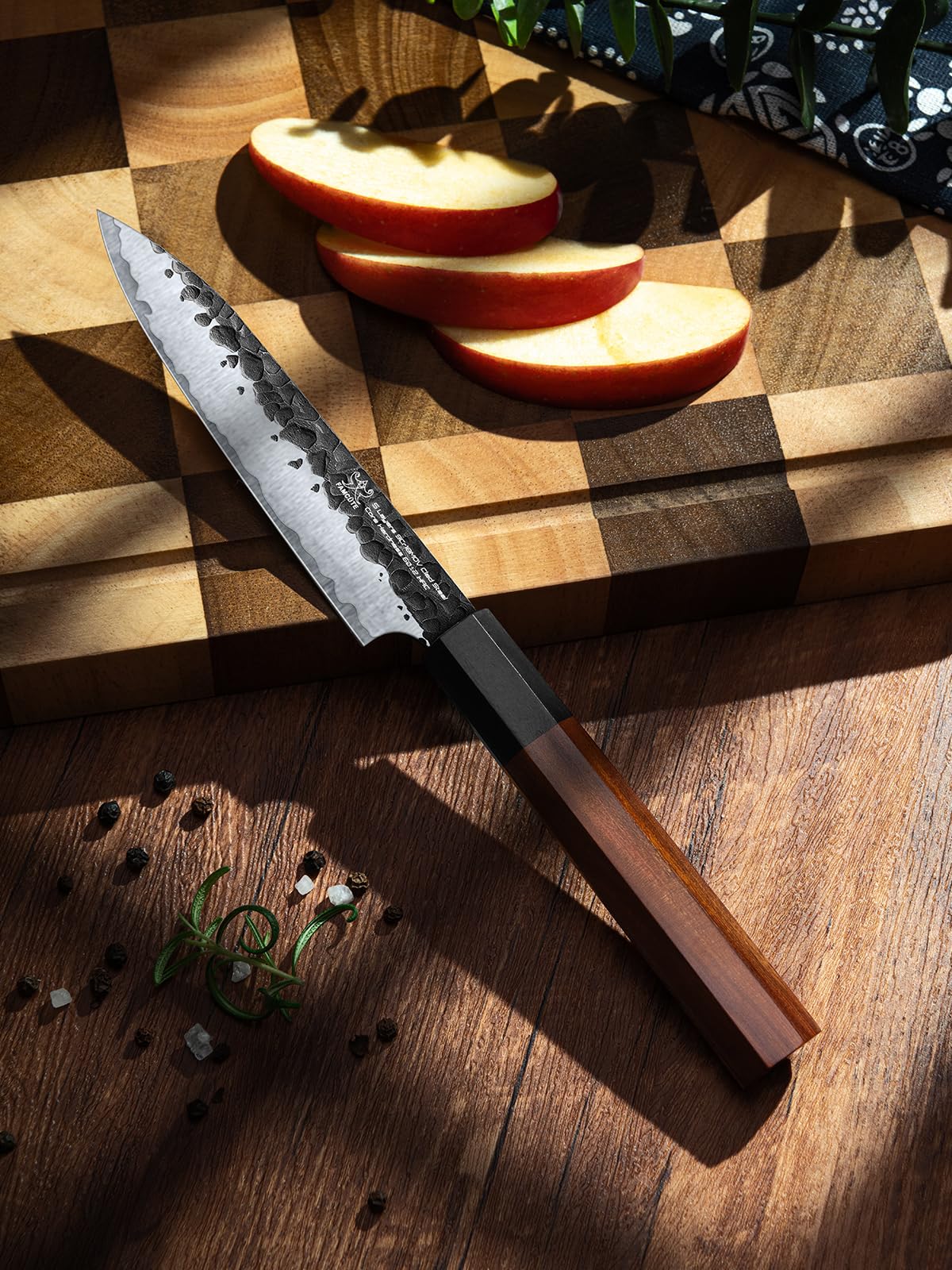 FAMCÜTE 5" Paring Knife, Hand-Forged Japanese Small Knife for Easy Control