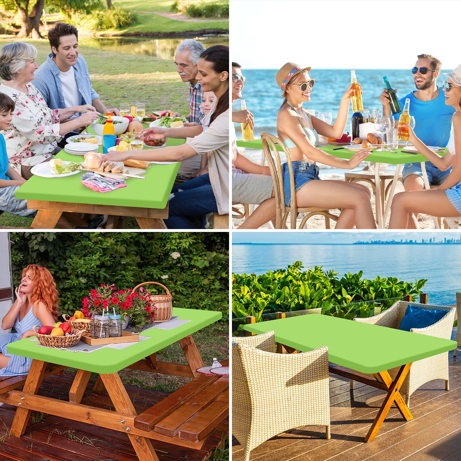 homing Rectangle Table Cloth Cover 5 Foot Elastic Fitted Tablecloth