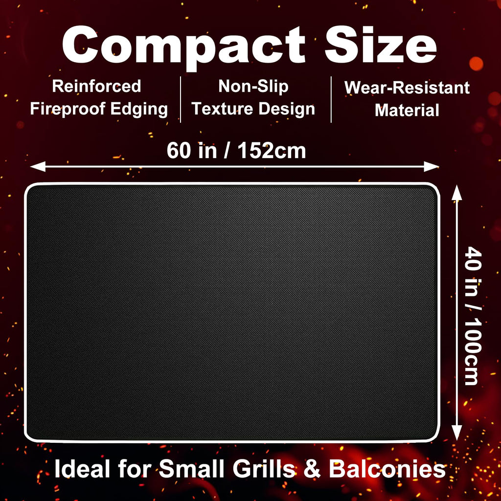 Epinovo Under Grill Mat for Outdoor Grill Fireproof Deck Protector 60"x40"