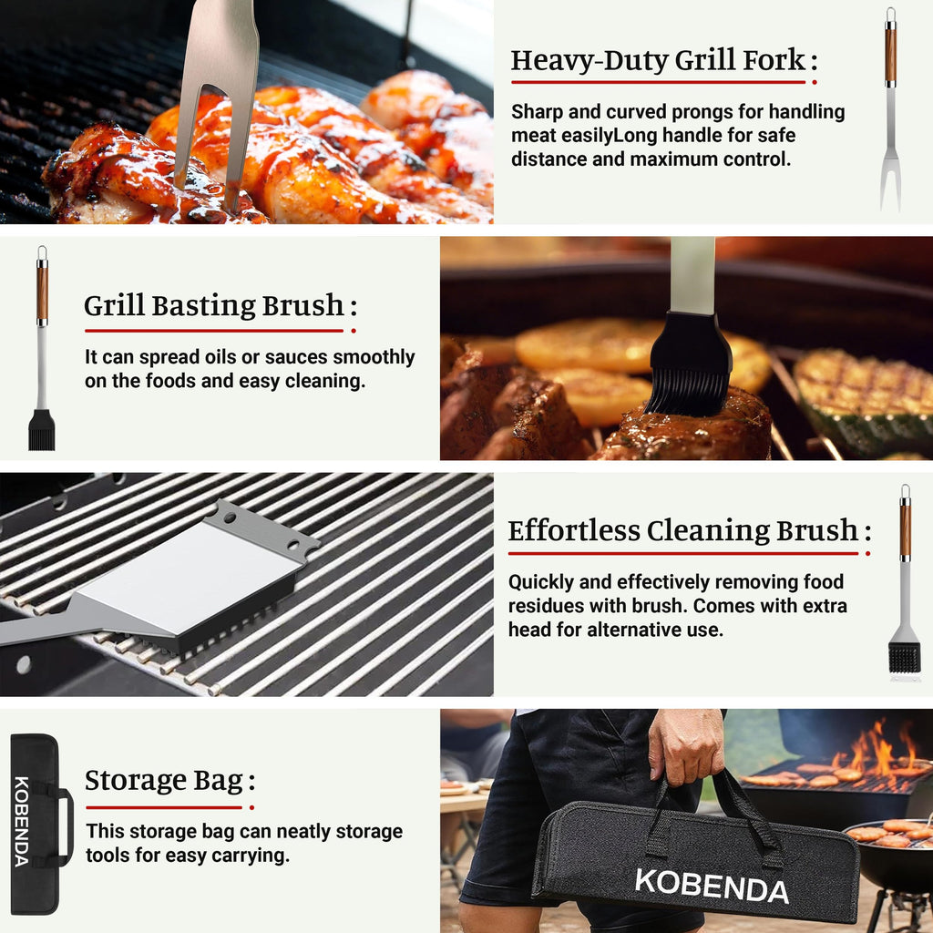 Grill Set, Grill Tools for Outdoor Grill Utensils Set BBQ Accessories