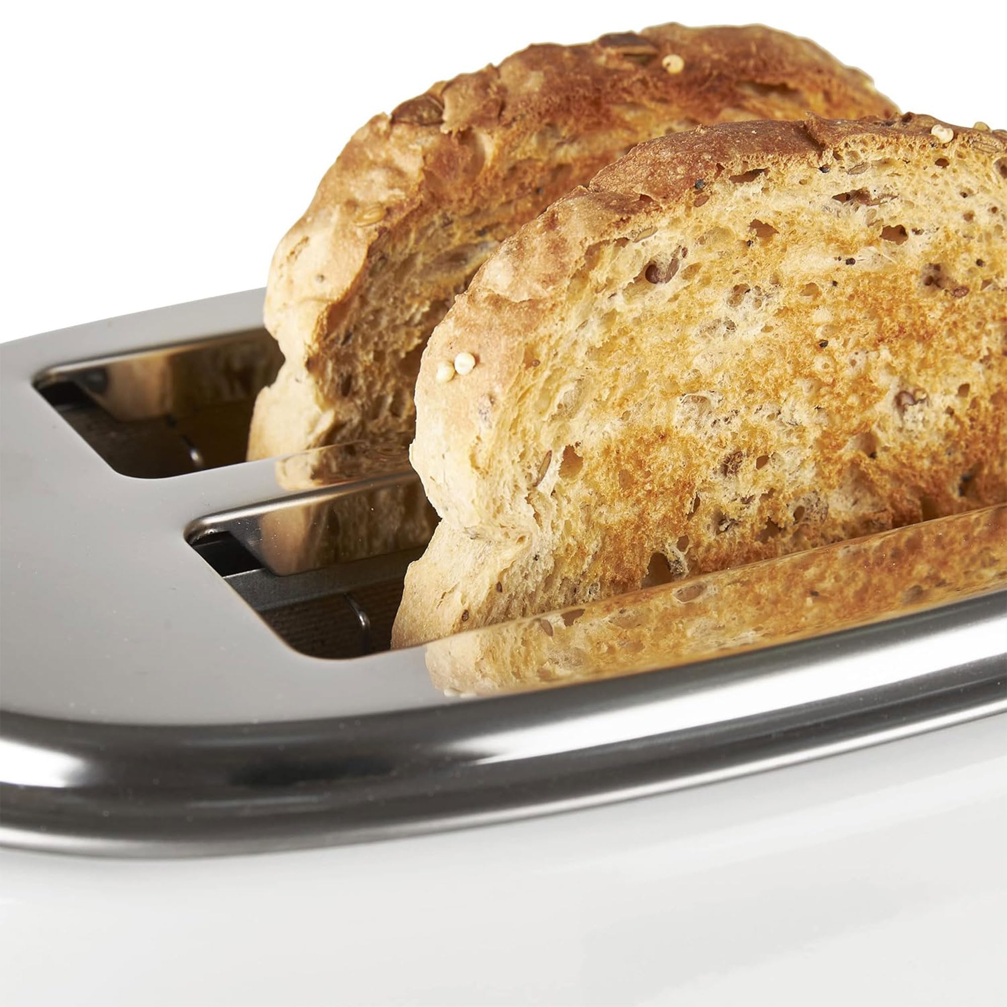 Haden Dorset 2 Slice Extra Wide Slot Toaster with Cool Touch Exterior, Removable Crumb Tray, and 6 Variable Browning Control, Ivory