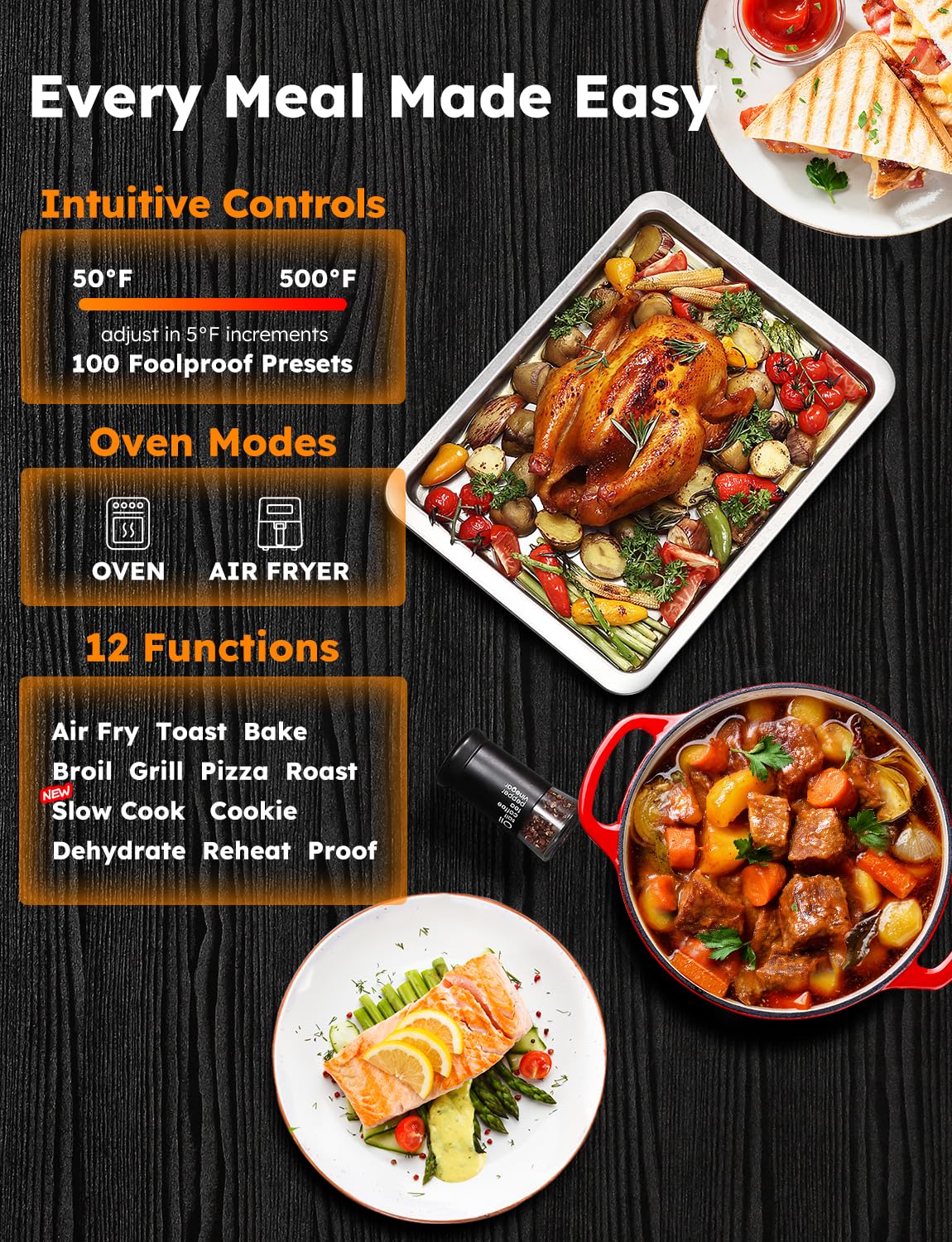 Nuwave Bravo XL Pro Air Fryer Toaster Oven, Improved 100% Super Convection