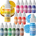 Food Coloring Liquid - ERCorArt 16 Colors Food Coloring, Food Grade Food Dye, Tasteless Food Color Set for Cake Decorating, Easter Egg, Cooking, Fondant - 0.25 Fl Oz