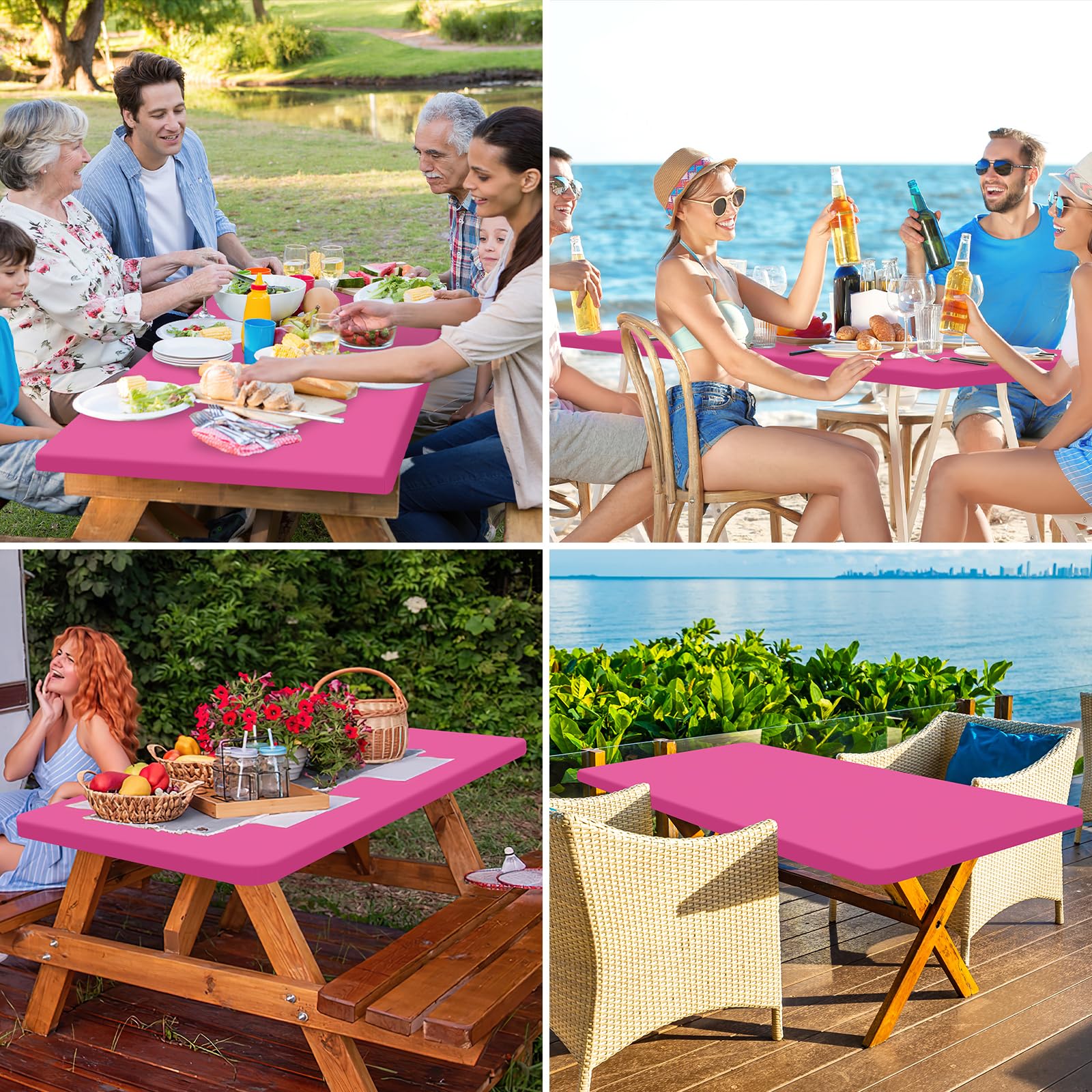 homing Rectangle Table Cloth Cover 6 Foot Elastic Fitted Tablecloth