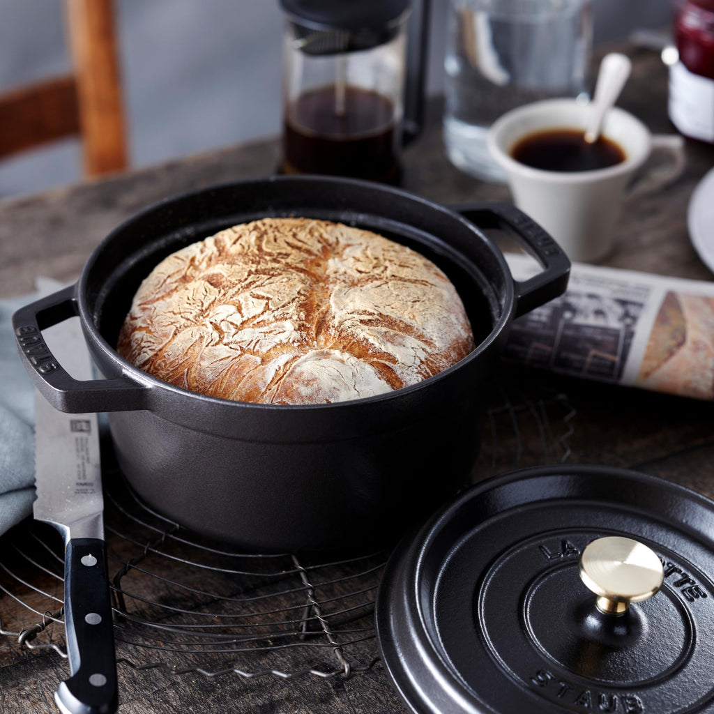 Staub Cast Iron 4-qt Round Dutch Oven - Matte Black