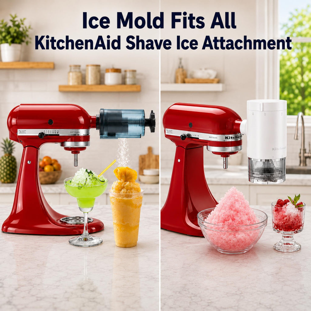 8 PCS Ice Molds Accessory for KitchenAid Shaved Ice Attachment,BPA-Free