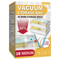 Roomimaster Vacuum Storage Bags, Vacuum Seal Space Saver Bags for Clothing, Travel Lugggage, Carry-on, Blankets, Comforters, Pillow, Bedding, 10 Medium