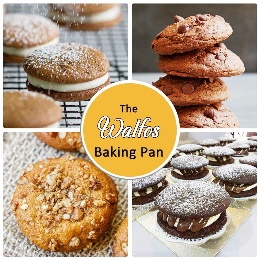 Walfos Silicone Muffin Pan Set of 3, Including Regular 12 Cups Muffin Pans, 24 Cups Mini Muffin Pan & 6 Cups Muffin Top Pan, Non-Stick Cupcake Pan, Easy to Pop Out & Dishwasher Safe