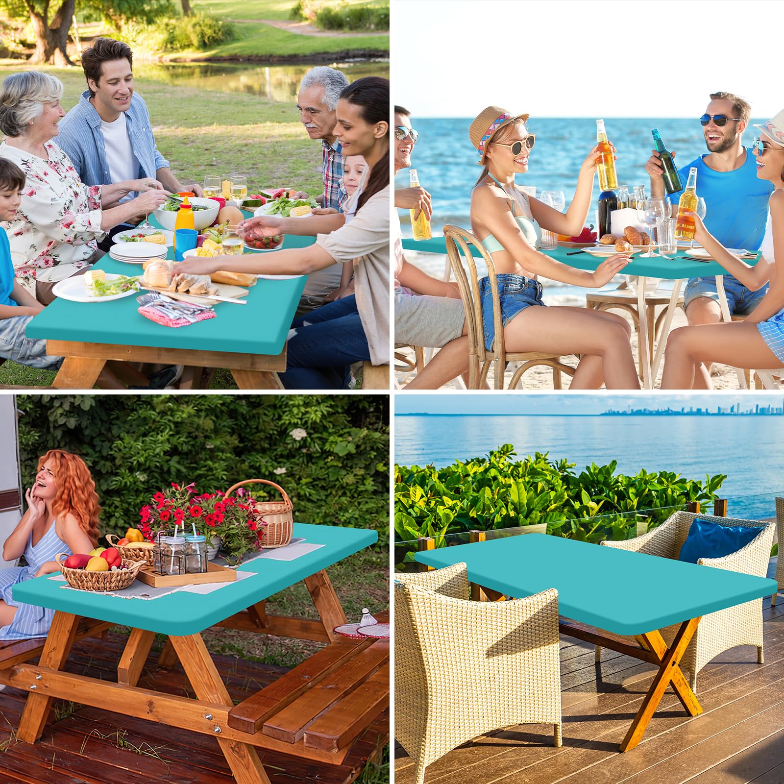 homing Rectangle Table Cloth Cover 6 Foot Elastic Fitted Tablecloth