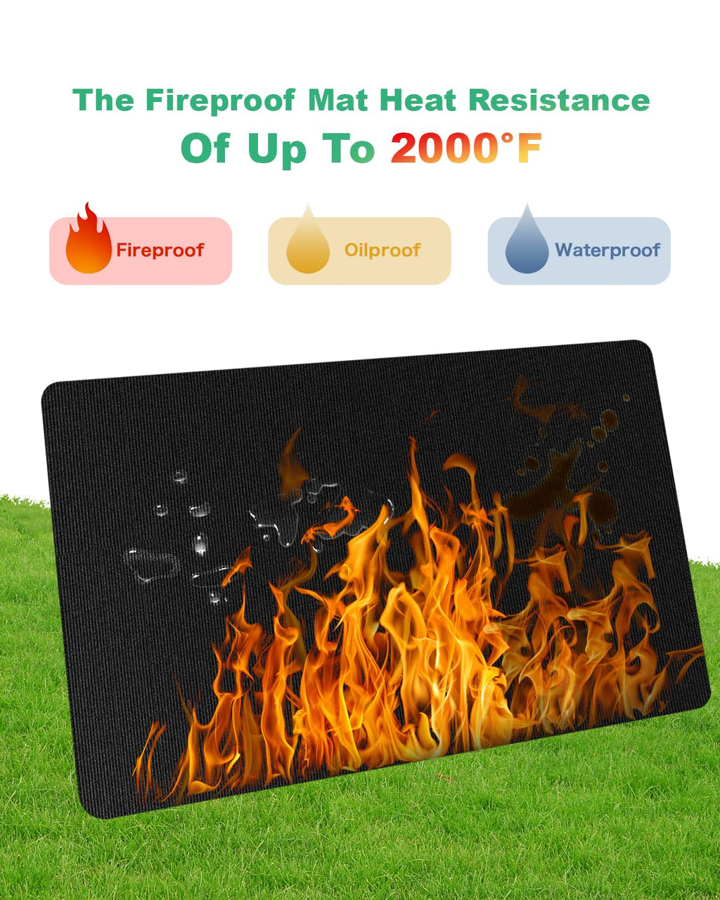 TAOMAND Large 76 x 52 inches Under Grill Mats for Outdoor Grill | BBQ Mat