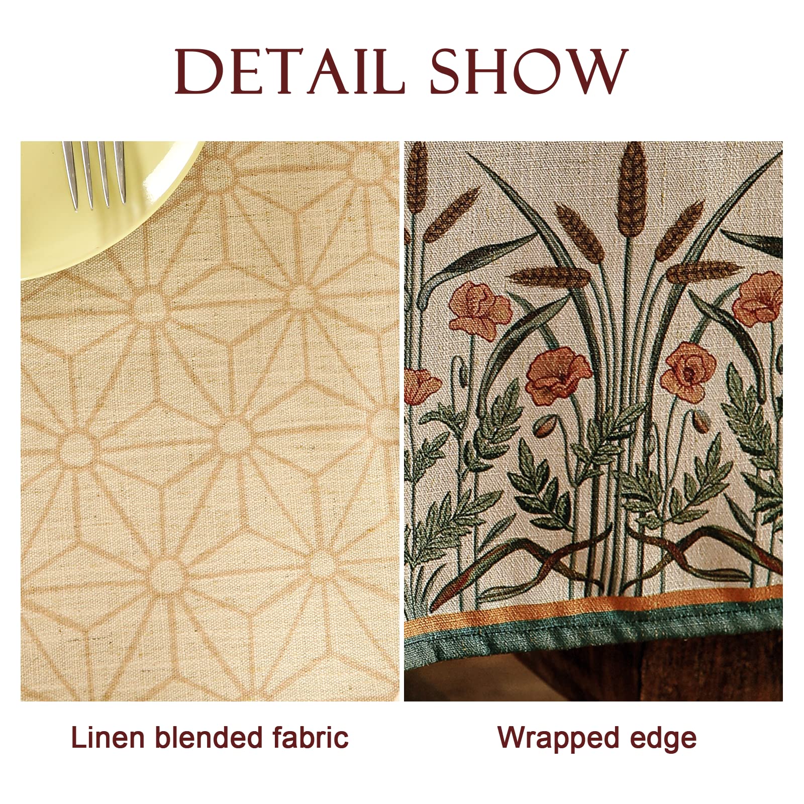 patdrea Vintage French Linen Tablecloth,Rectangular,118"x67"-Cudillero