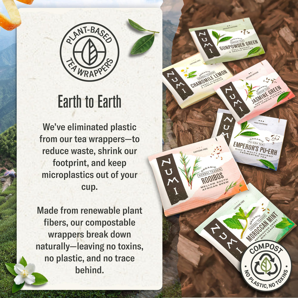 Numi Organic Matcha Toasted Rice Tea, 100 Green Tea Bags, Medium Caffeine