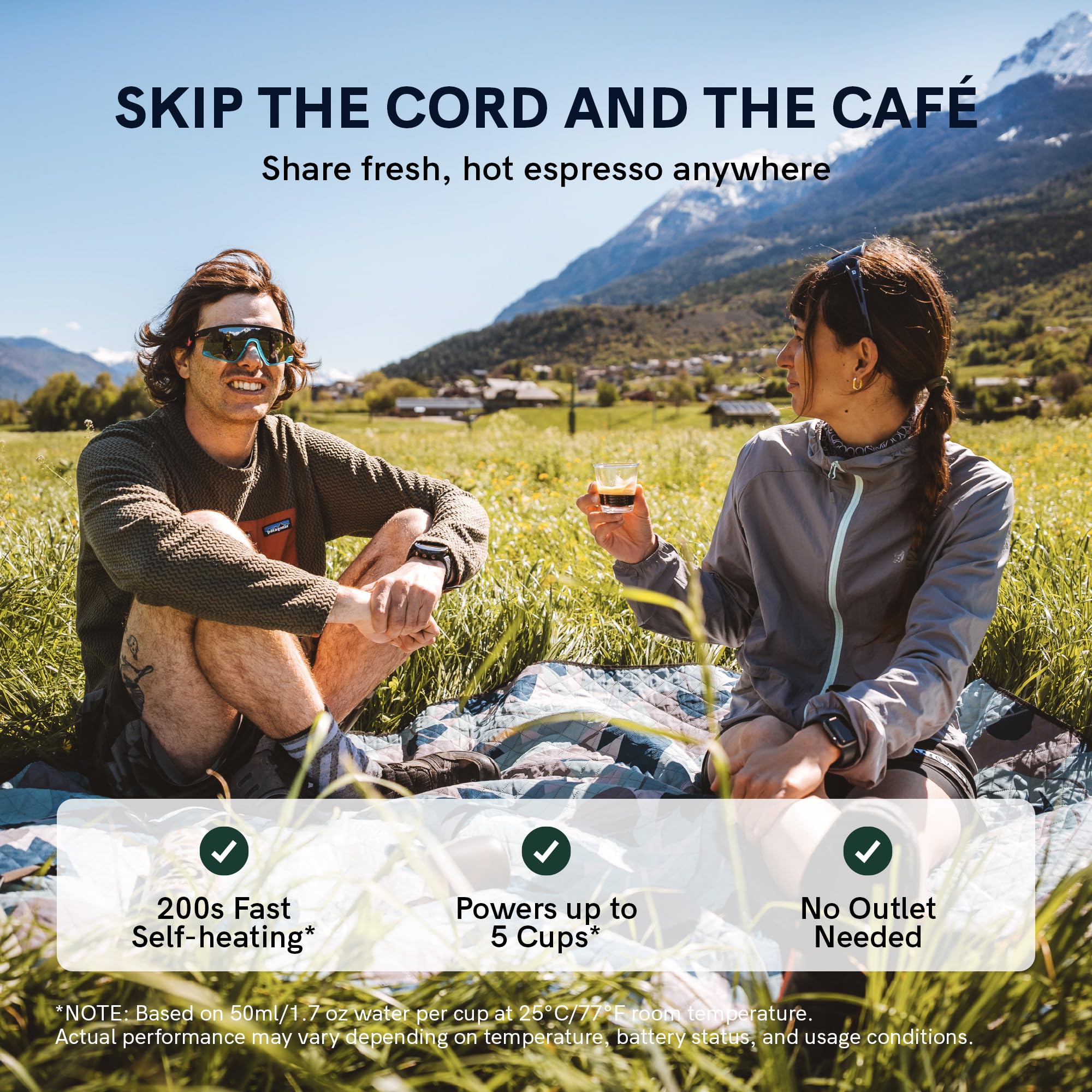OutIn Nano Portable Electric Espresso Machine, Travel Coffee Maker