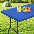 homing Rectangle Table Cloth Cover 4 Foot Blue Elastic Fitted Tablecloth