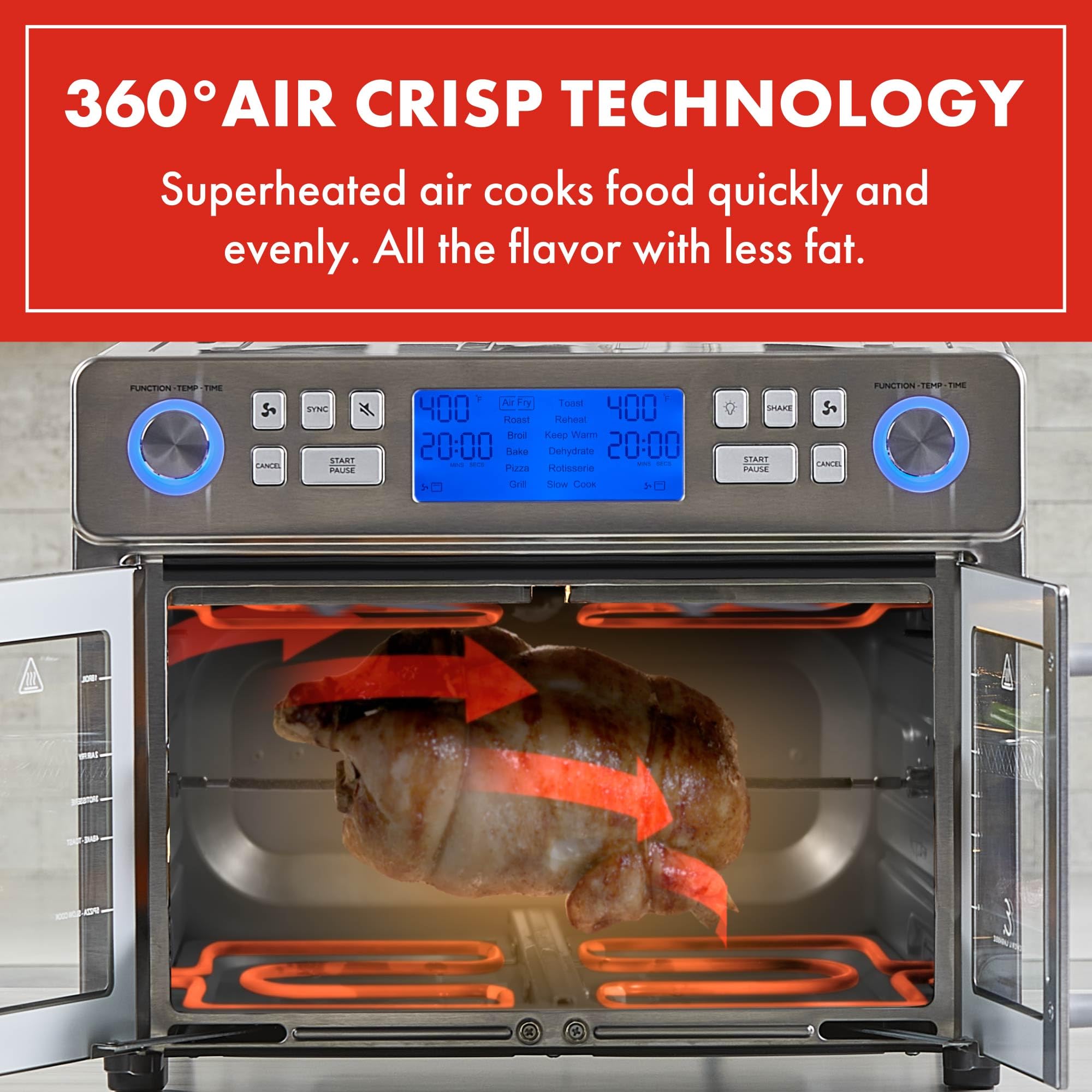 Emeril Lagasse Dual Zone Technology 25QT Air Fryer Oven