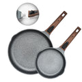 Bakoniion 8 Inch Smart Nonstick Frying Pan with Removable Handle, Cast Aluminum and Anti-Scratch Omelette Pan, Compatible with All Stovetops, Dishwasher and Oven Safe