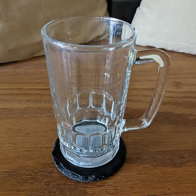 Ride The Fire: Flaming Chopper Motorcycle Coasters - Round Slate - Set of 8