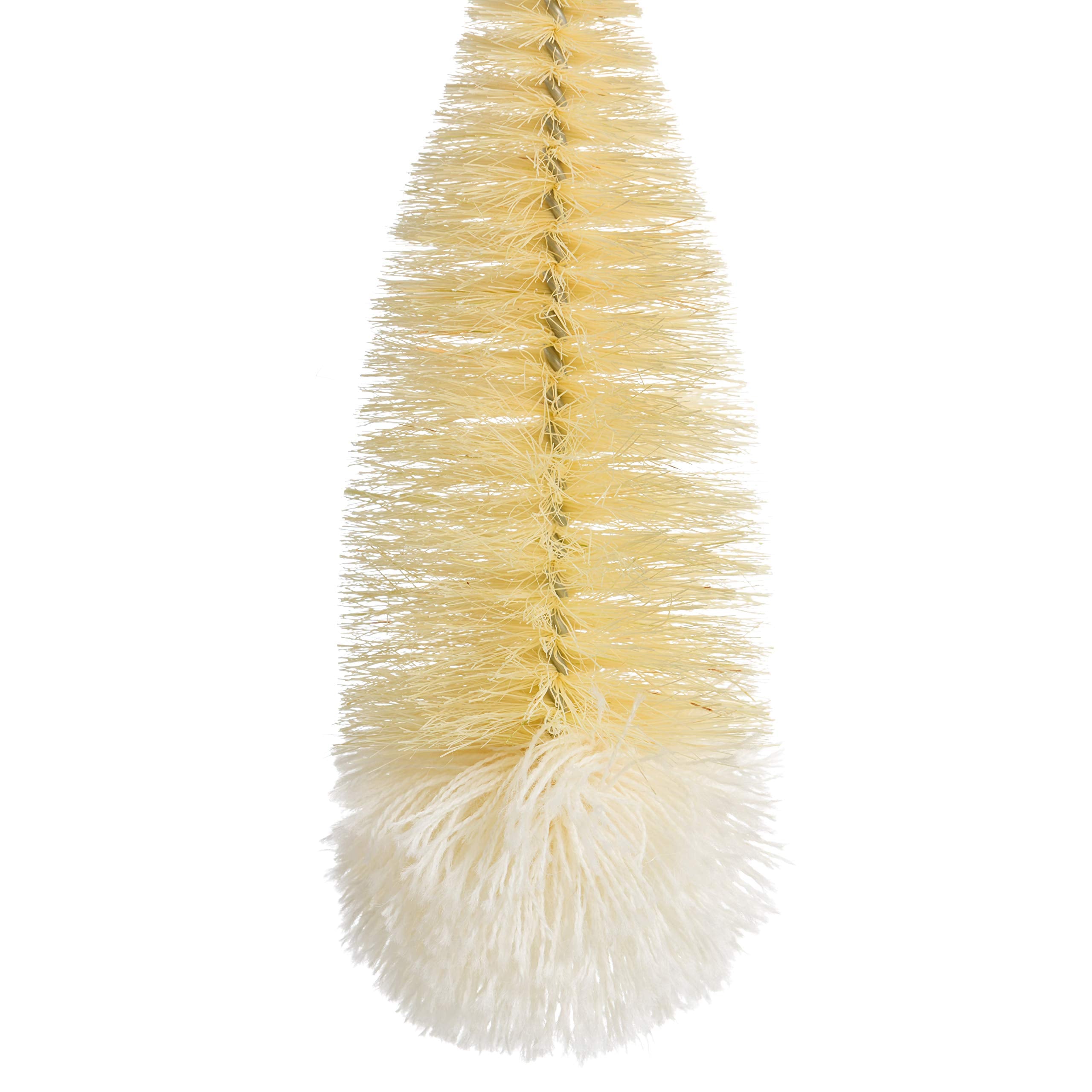 Redecker Tampico Fiber and Wool Soda Stream Bottle Brush with Beechwood Handle, Unique Teardrop Shape Easily Cleans Bottles, Jars and Specialty Glassware, 12-inches, Made in Germany