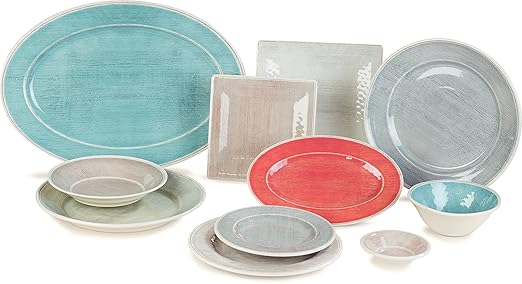 Carlisle FoodService Products Grove Reusable Plastic Plate Appetizer Plate with Rim for Home and Restaurant, Melamine, 7 Inches, Buff, (Pack of 12)