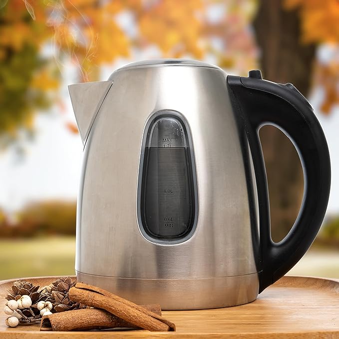 Mixpresso 1.7L Stainless Steel Small Electric Kettle, Cordless 1500w Fast Boiling Pot, Portable Hot Water Electric Tea Kettle With Boil Dry Protection & Auto Shut-Off