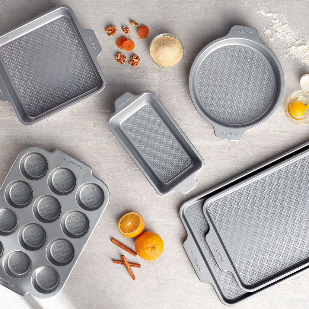 Starfrit The Rock Wav 9" Non-Stick Square Baking Pan, Carbon Steel, Grey