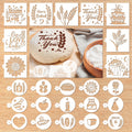Sitsink Bread Stencils for Sourdough - 24 Pcs Bread Stencils for Baking, Sourdough Bread Baking Tools, Gifts for Sourdough Bakers, Bread Making Accessories, Pie Cake Cookie Baking Stencils Template