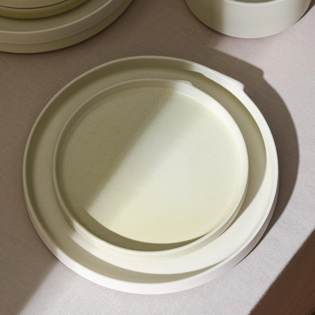 Stone Lain Bao 4-Piece Salad Plate Set Stoneware, Beige