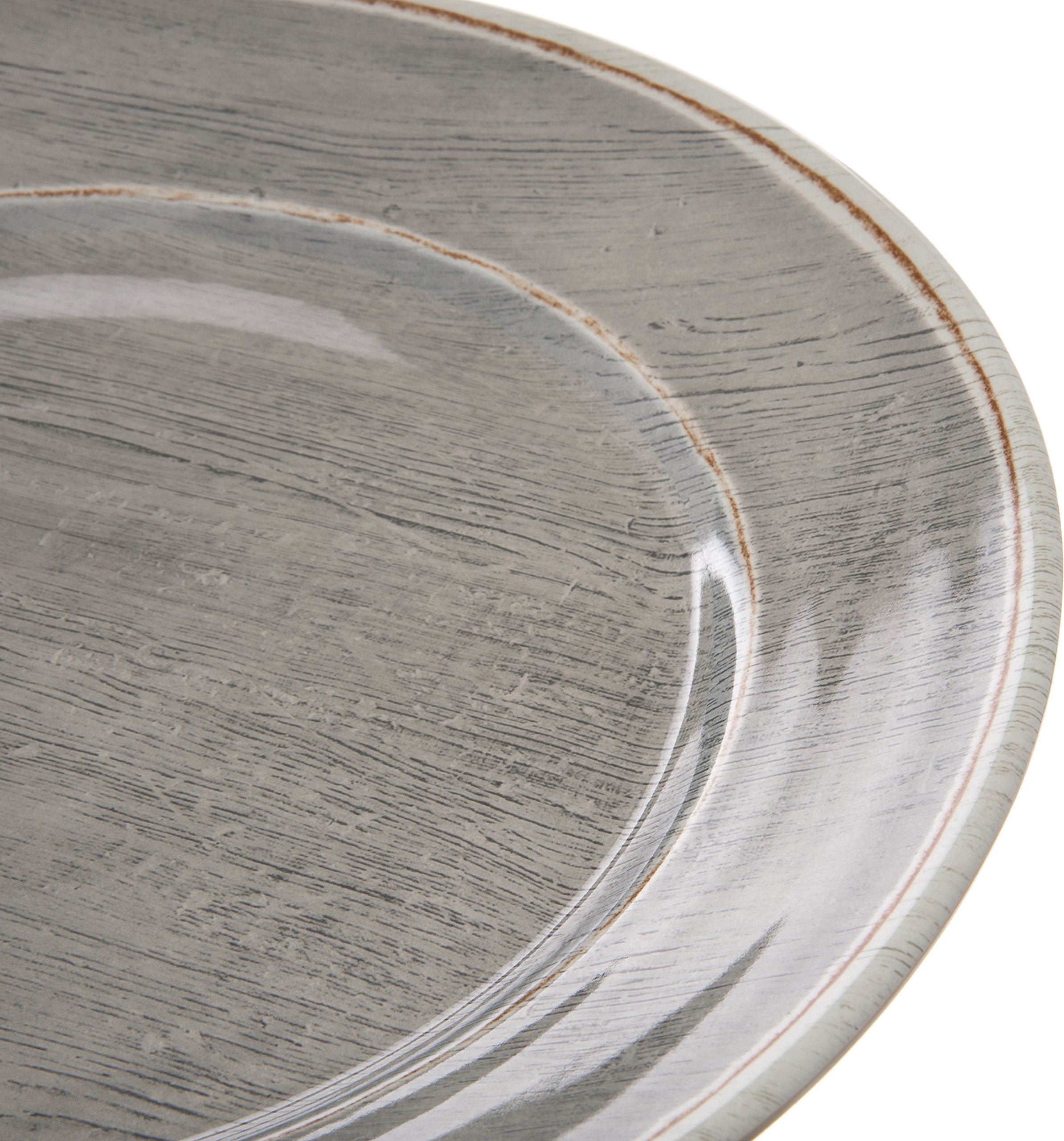 CFS 6400418 Grove Melamine Charger, 12.5", Smoke