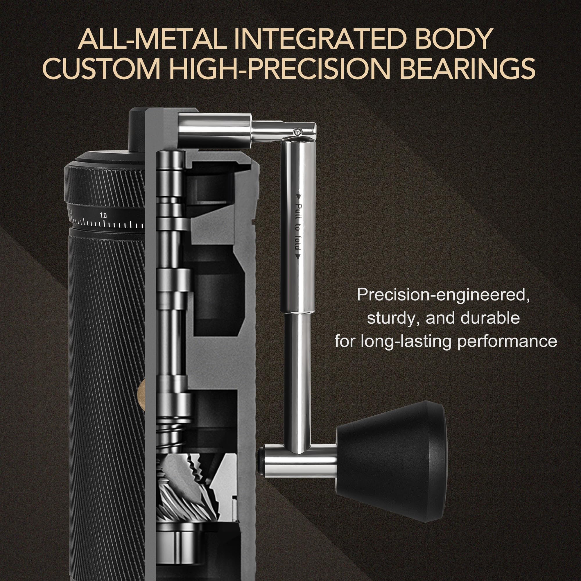 TIMEMORE Chestnut S3 Coffee Grinder with External Point to Point Precision Digital Adjustment, Stainless Steel S2C890 Burr, 30g Capacity, Suitable for Travel/Camping.(S3 Black)