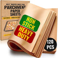 Quarter Sheet Pans 8x12 Inch Pack of 120 Parchment Paper Baking Sheets by Baker’s Signature | Precut Silicone Coated & Unbleached – Will Not Curl or Burn – Non-Toxic & Comes in Convenient Packaging