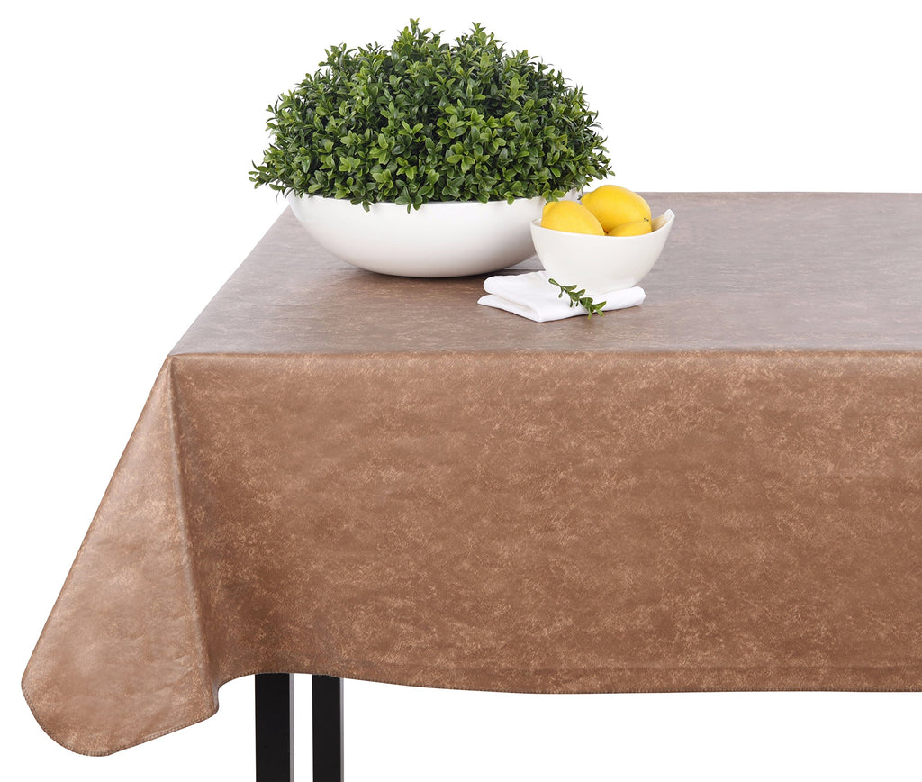 Yourtablecloth Heavy Duty Vinyl Rectangle or Square Tablecloth – 6 Gauge Heavy Duty Tablecloth – Flannel Backed – Wipeable Tablecloth with Vivid Colors & Many Sizes 52 x 120 Ruby Red