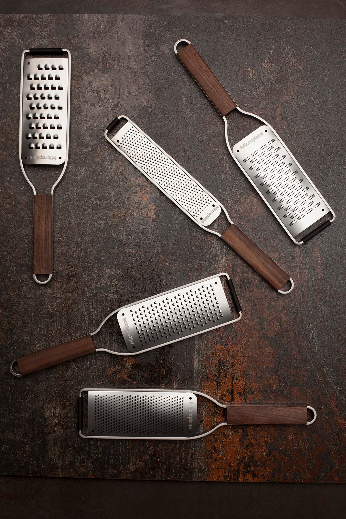 Microplane Master Series Wood Handle Stainless Steel Frame Extra Coarse Blade Cheese Grater