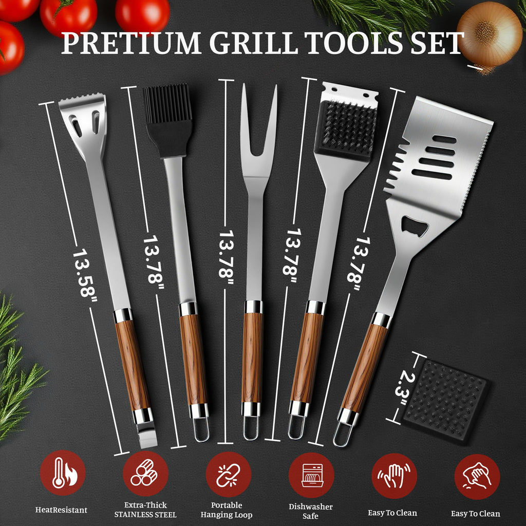 Grill Set, Grill Tools for Outdoor Grill Utensils Set BBQ Accessories
