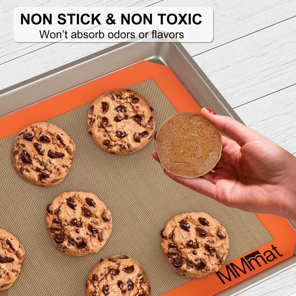 MMmat Best German Silicone Baking Mat, Half Sheet Baking Mat for Oven