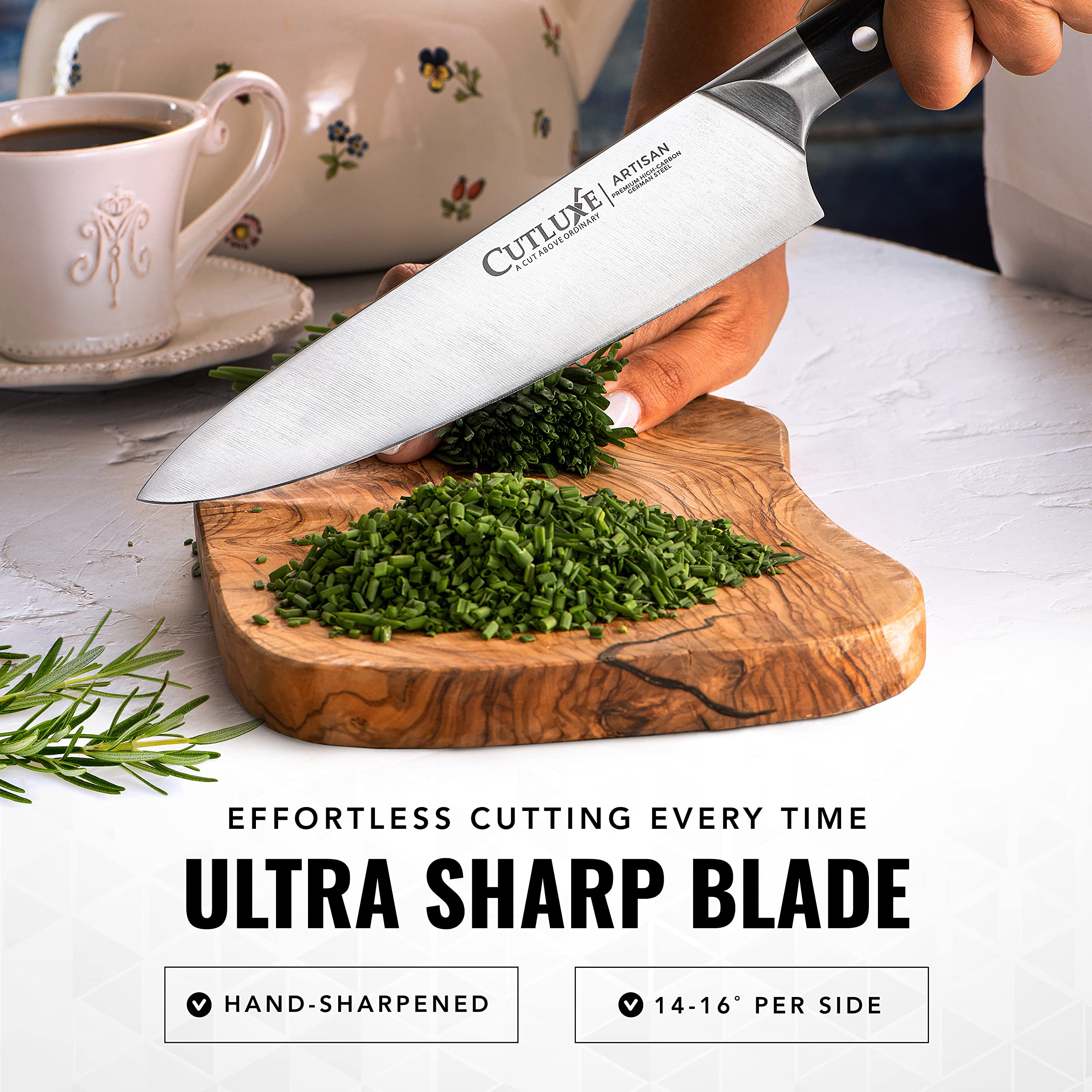 Cutluxe Chef Knife Set, 3-Piece Kitchen Knives – Razor Sharp German Steel