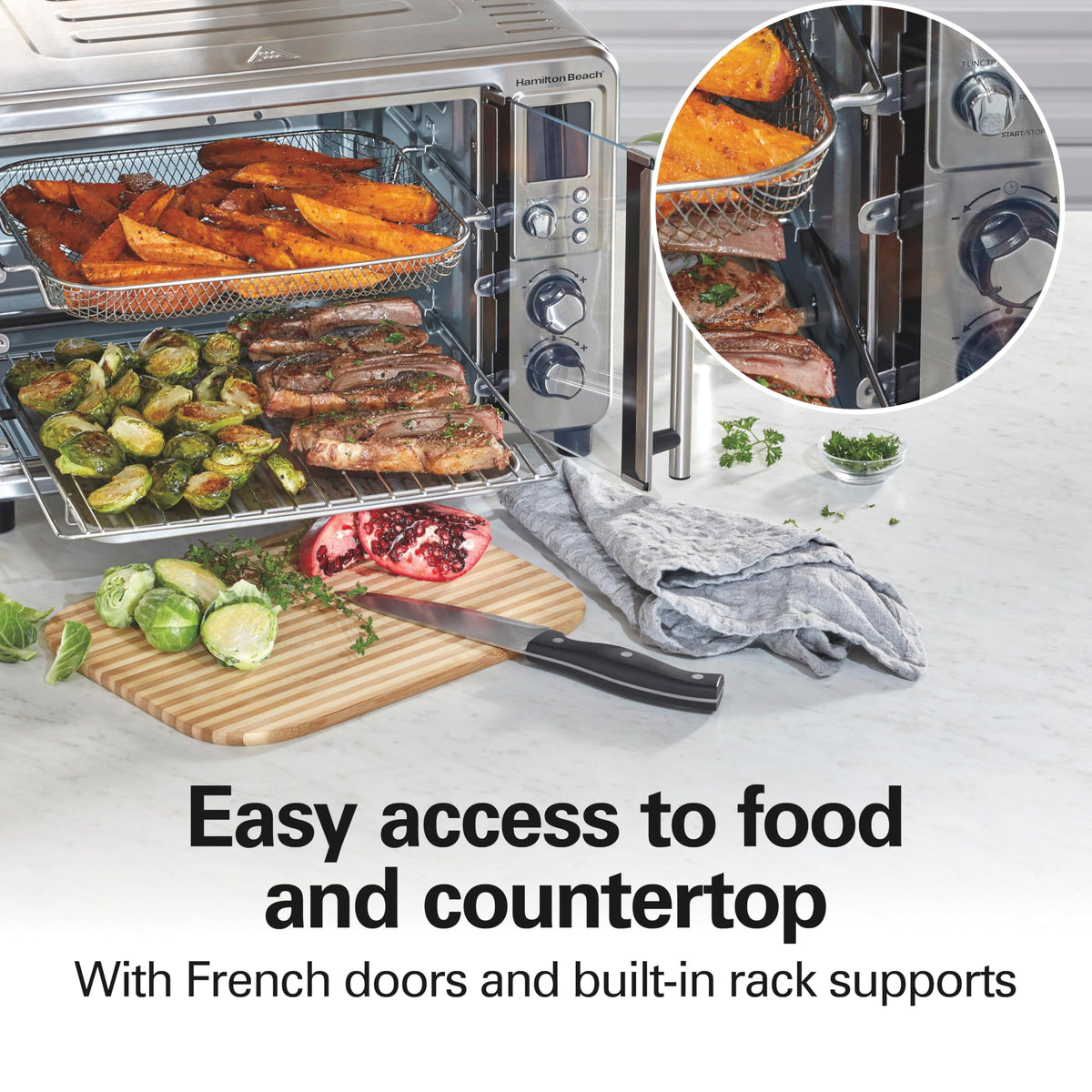 Hamilton Beach 6-in-1 XL Digital Air Fryer Toaster Oven Combo