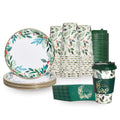 Papyrus Disposable Tabletop Plates Set - Elegant and Sturdy Plates for Any Occasion, Holiday Foliage, Dinnerware Set
