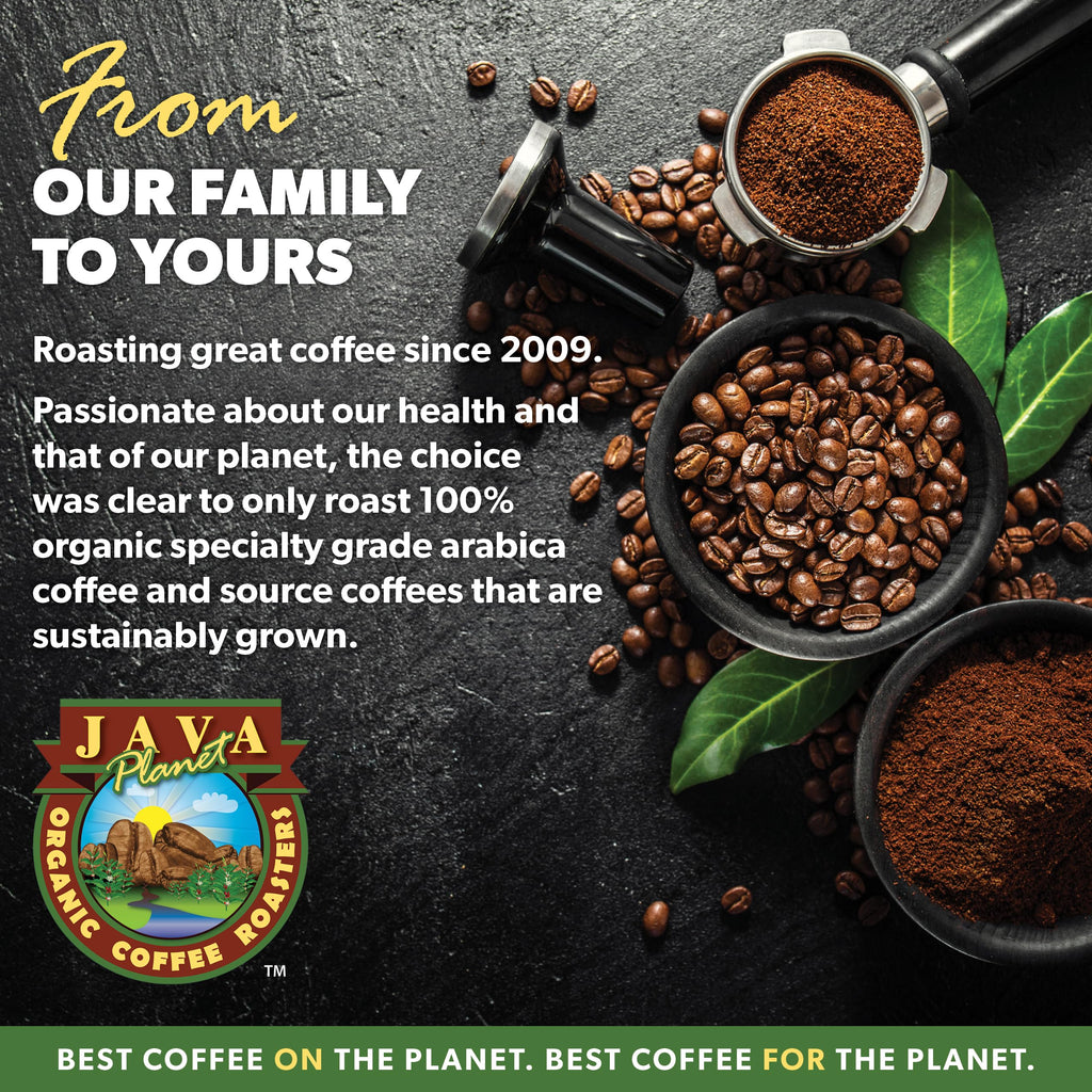 Java Planet Low Acid Organic Colombian Coffee Beans, Medium Dark Roast 32oz