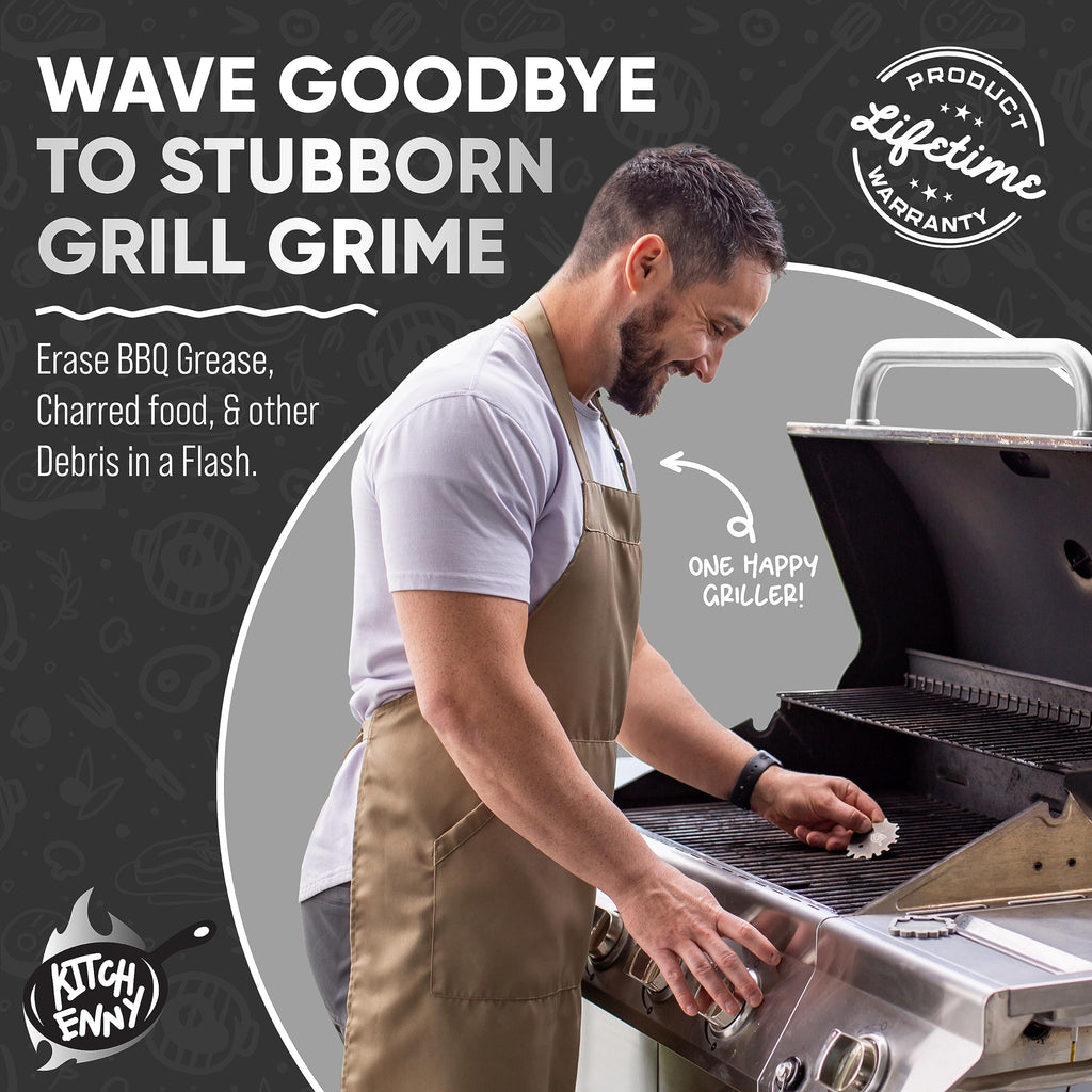 KITCHENNY Bristle-Free Grill Scraper Gadget for Dads Who Like Grilling and Have Everything