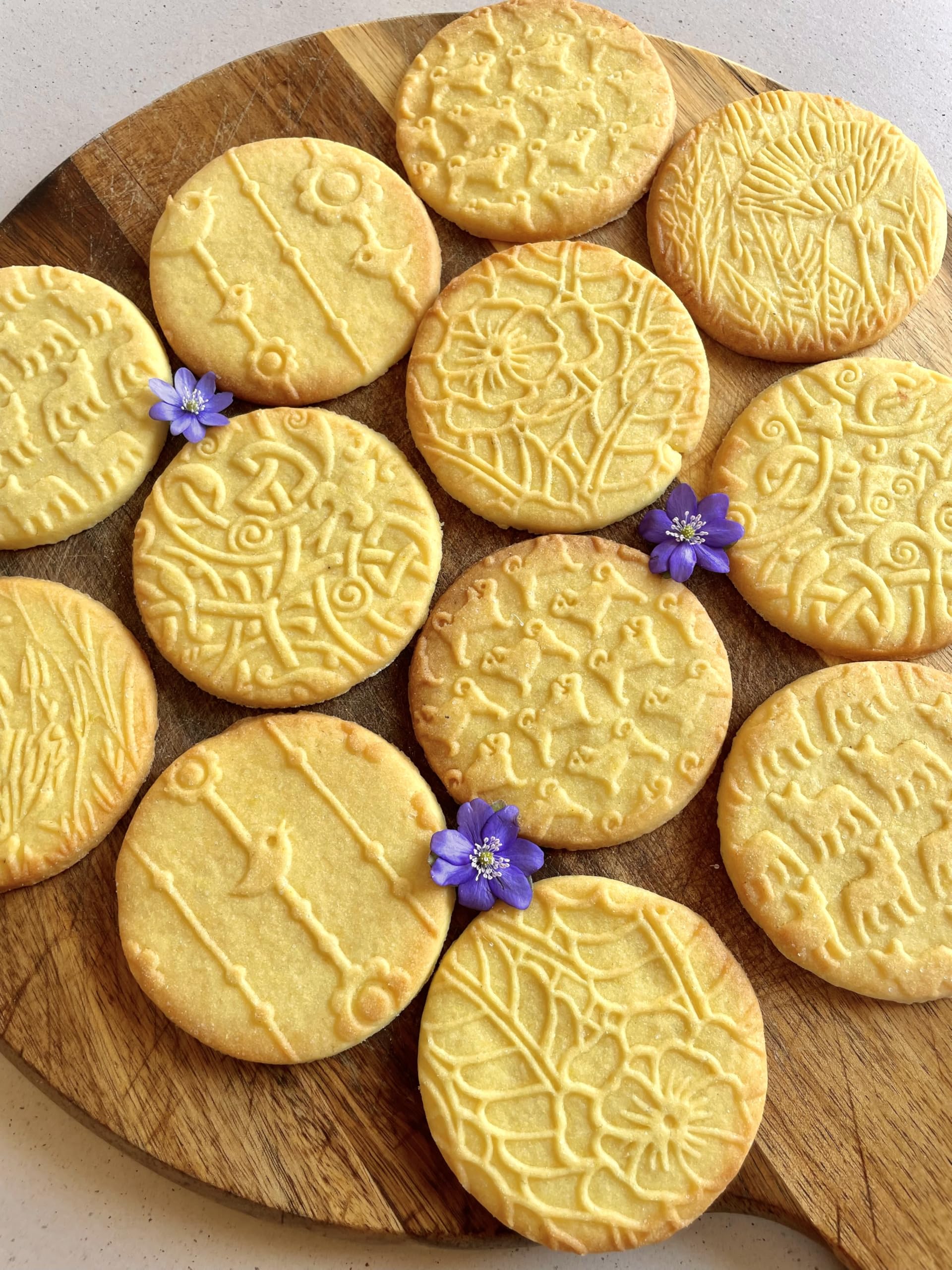 WILD POPPY Embossing Rolling Pin with Flowers Pattern. Dough and Clay Roller for Embossed Cookies and Pottery. Cookie and Ceramic Stamp. Backing Gifts for Women by Algis Crafts
