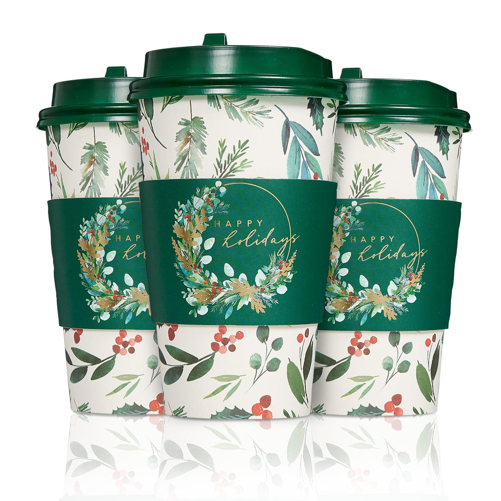 Papyrus Disposable Tabletop Plates Set - Elegant and Sturdy Plates for Any Occasion, Holiday Foliage, Dinnerware Set