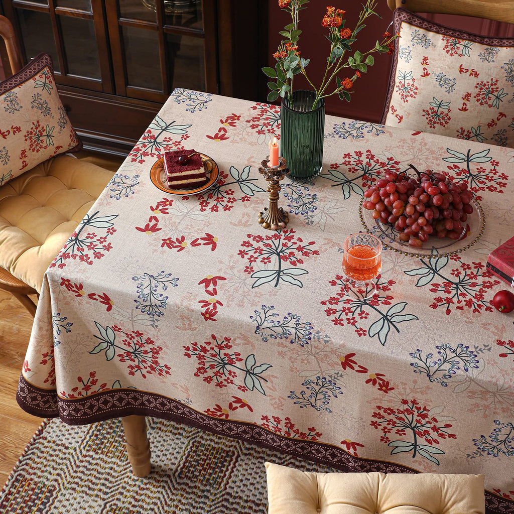 patdrea Vintage French Linen Tablecloth,Rectangular,87"x55"-NewMari