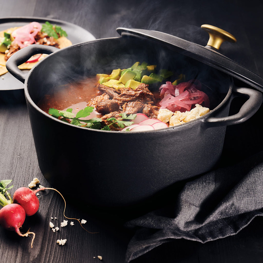 Tramontina Bestow Enameled Cast Iron 5.5-Qt Round Dutch Oven Pot with Lid