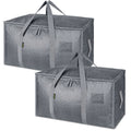 BALEINE 2-Pack Oversized Moving Bags with Reinforced Handles, Heavy-Duty Storage Tote for Clothes, Moving Supplies (Winter Grey, 2-Pack)